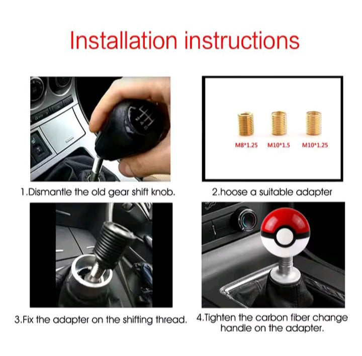 Pokèman Ball stick shift