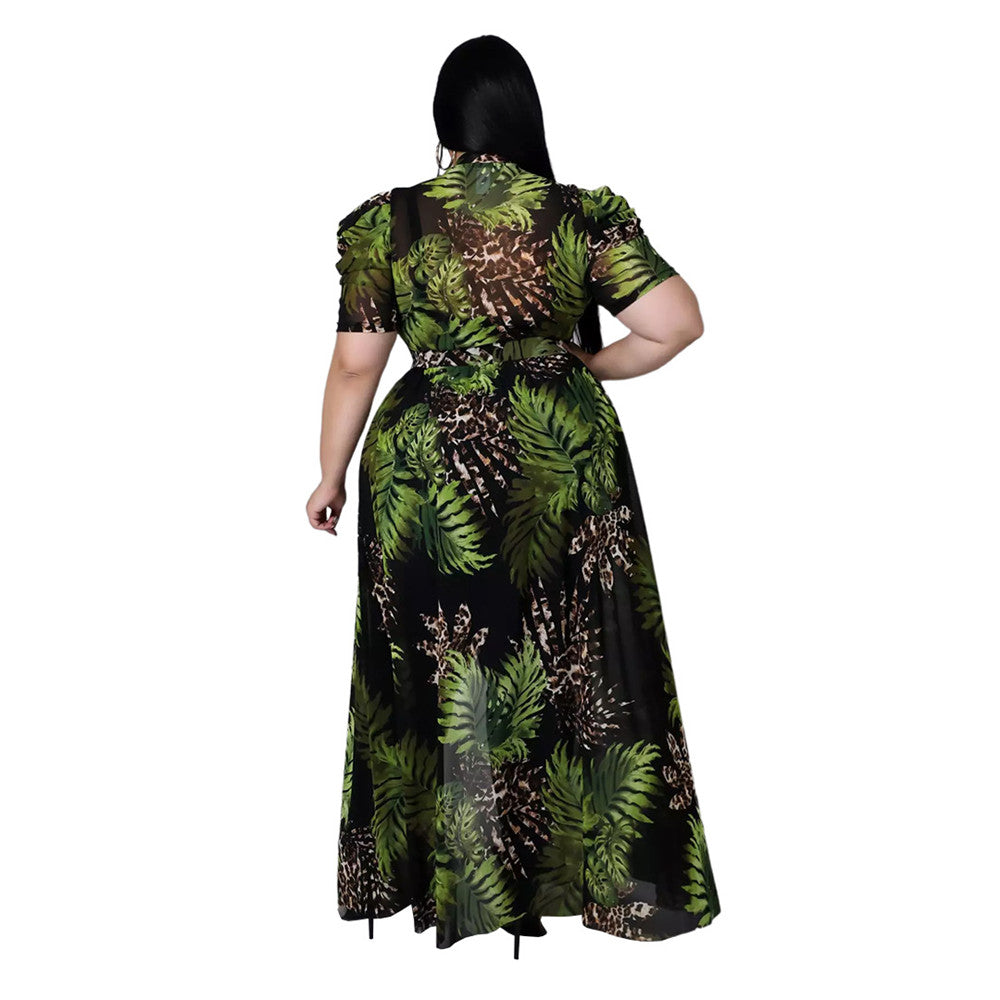 Elegant Chiffon Dress Top Mesh Blouse