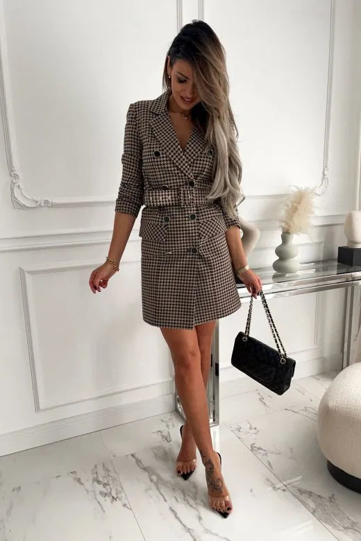 Plaid Blazer Dress