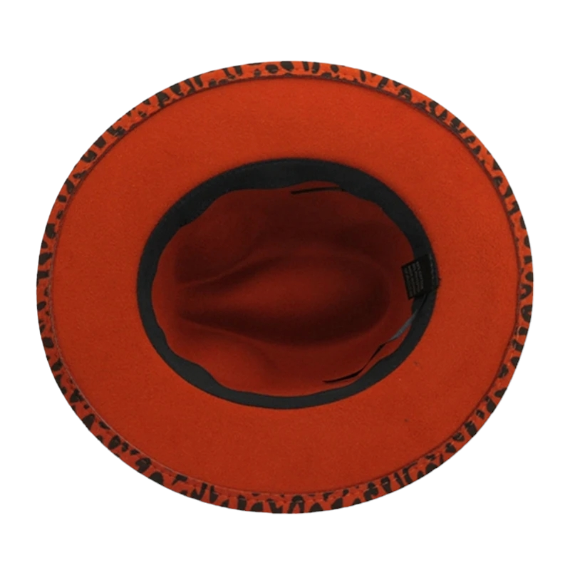 Autumn Leopard Fedora with Belt Strap