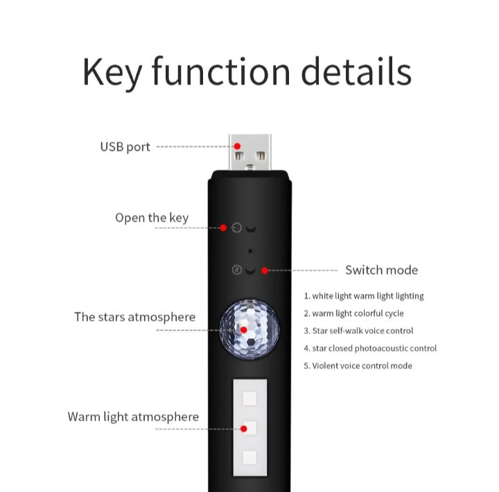 LED stars/ solid interior car light