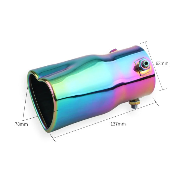 Heart shaped exhaust muffler straight