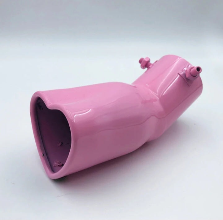 Heart shaped exhaust muffler curved