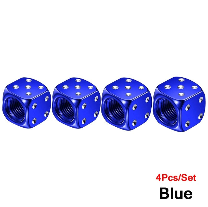 Dice tire valve caps