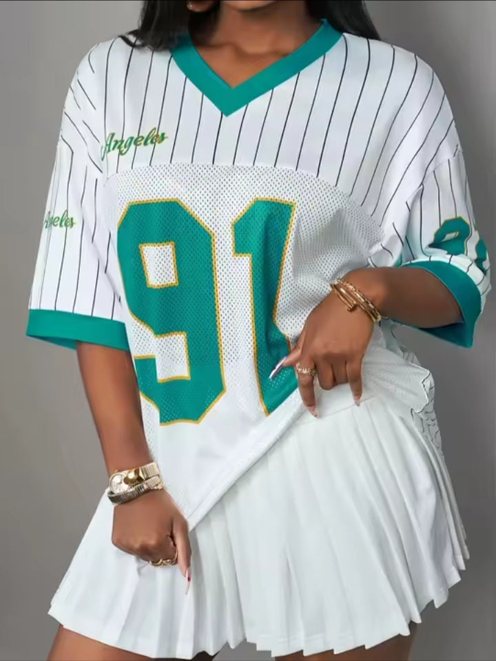 Womens LA 91 Pinstripe Jersey